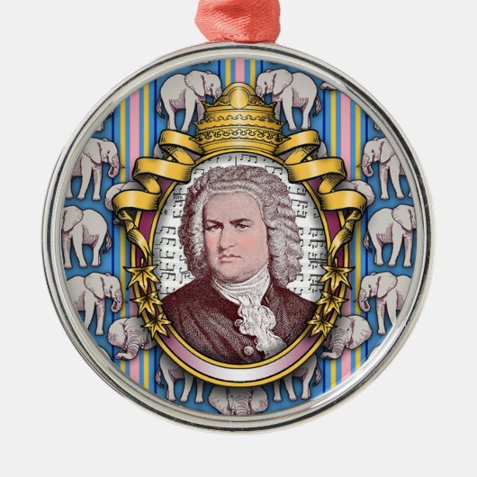 Johann Sebastian BACH Metalen Ornament (Voorkant)