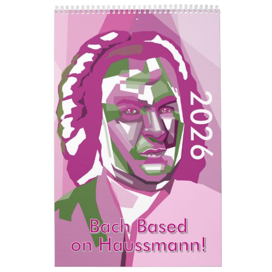 Johann Sebastian Bach, moderne kalender 2026 (Hoes)