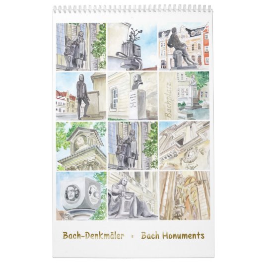Johann Sebastian Bach Monumenten, Waterverf stijl Kalender (Hoes)
