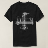 Johann Sebastian Bach Musical Signature Notation T-shirt (Design voorkant)