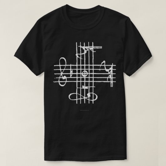 Johann Sebastian Bach Musical Signature Notation T-shirt (Design voorkant)