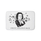 Johann Sebastian Bach Portrait / Bust met notities Badmat (Voorkant)