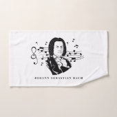 Johann Sebastian Bach Portrait / Bust met notities Handdoek (Handdoek)
