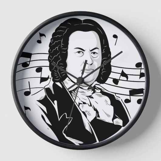 Johann Sebastian Bach Portrait en Bust met notitie (Voorkant)