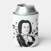 Johann Sebastian Bach Portrait en Bust met notitie Blikjeskoeler (Blikje Voorkant)