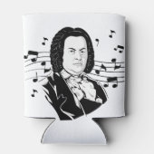 Johann Sebastian Bach Portrait en Bust met notitie Blikjeskoeler (Achterkant)