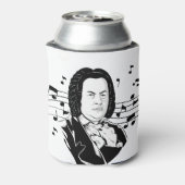 Johann Sebastian Bach Portrait en Bust met notitie Blikjeskoeler (Blikje Achterkant)