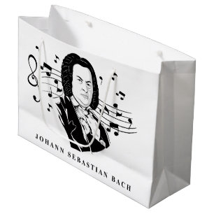 Johann Sebastian Bach Portrait en Bust met notitie Groot Cadeauzakje