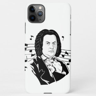 Johann Sebastian Bach Portrait en Bust met notitie iPhone 11Pro Max Hoesje