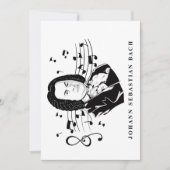 Johann Sebastian Bach Portrait en Bust met notitie Kaart (Voorkant)