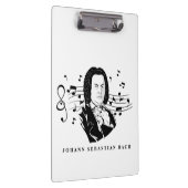 Johann Sebastian Bach Portrait en Bust met notitie Klembord (Rechts)