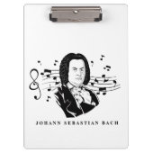 Johann Sebastian Bach Portrait en Bust met notitie Klembord (Voorkant)