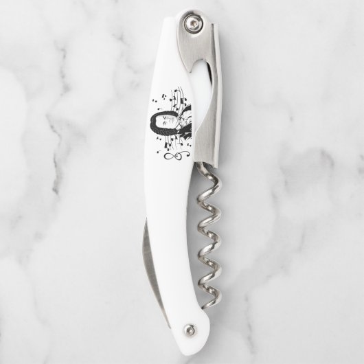 Johann Sebastian Bach Portrait en Bust met notitie Kurkentrekker (Achterkant)