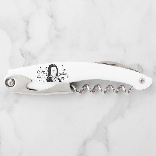 Johann Sebastian Bach Portrait en Bust met notitie Kurkentrekker (Voorkant)