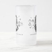 Johann Sebastian Bach Portrait en Bust met notitie Matglas Bierpul (Center)