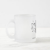 Johann Sebastian Bach Portrait en Bust met notitie Matglas Koffiemok (Links)