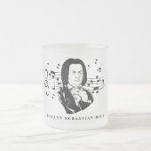 Johann Sebastian Bach Portrait en Bust met notitie Matglas Koffiemok (Center)