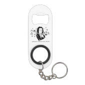 Johann Sebastian Bach Portrait en Bust met notitie Mini Flessenopener (Achterkant)