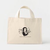 Johann Sebastian Bach Portrait en Bust met notitie Mini Tote Bag (Voorkant)