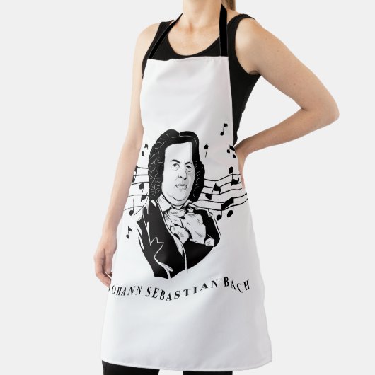 Johann Sebastian Bach Portrait en Bust met notitie Schort (Insitu)