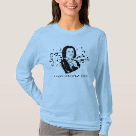 Johann Sebastian Bach Portrait en Bust met notitie T-shirt
