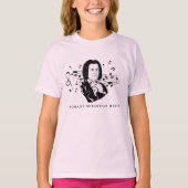 Johann Sebastian Bach Portrait en Bust met notitie T-shirt (Voorkant)