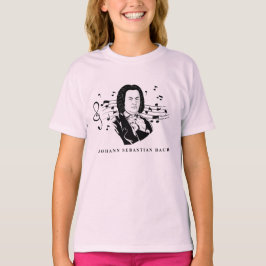 Johann Sebastian Bach Portrait en Bust met notitie T-shirt