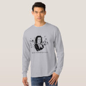 Johann Sebastian Bach Portrait en Bust met notitie T-shirt (Voorkant volledig)