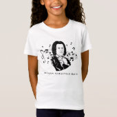 Johann Sebastian Bach Portrait en Bust met notitie T-shirt (Voorkant)
