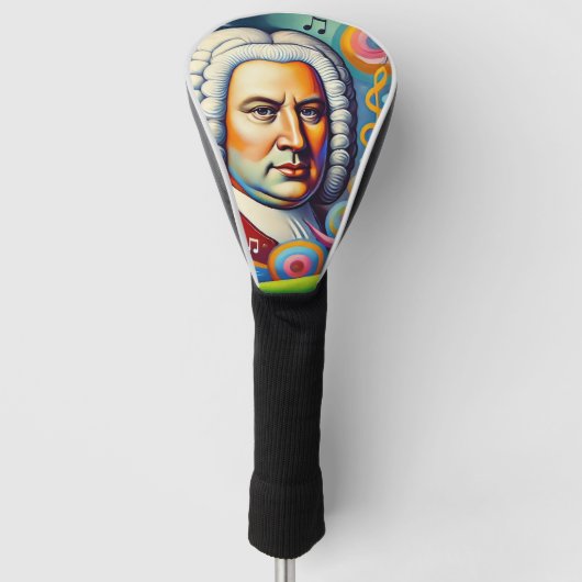 Johann Sebastian Bach Portrait Golfheadcover (Voorkant)