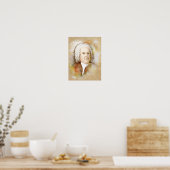 Johann Sebastian Bach Portrait im Aquarell Style Poster (Keuken)