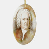 Johann Sebastian Bach Portrait in beige Keramisch Ornament (Rechts)