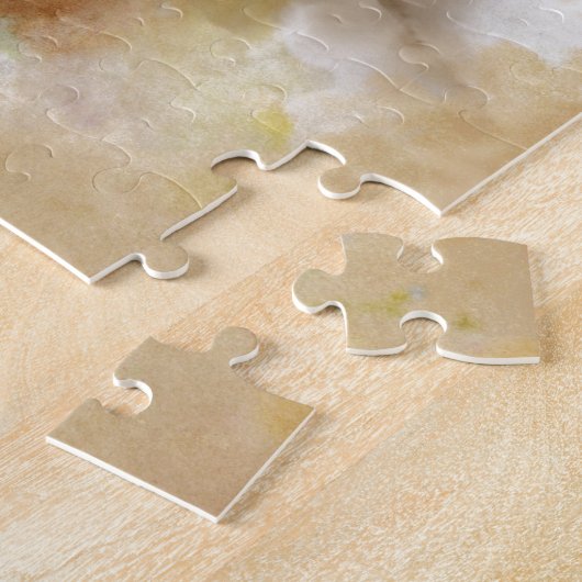 Johann Sebastian Bach Portrait in beige Legpuzzel (Zijkant)