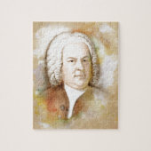 Johann Sebastian Bach Portrait in beige Legpuzzel (Verticaal)