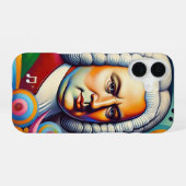 Johann Sebastian Bach Portrait iPhone 16 Hoesje (Achterkant horizontaal)