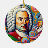 Johann Sebastian Bach Portrait Keramisch Ornament (Voorkant)