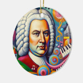 Johann Sebastian Bach Portrait Keramisch Ornament (Links)
