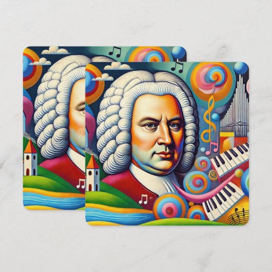 Johann Sebastian Bach Portrait Save The Date (Voorkant / Achterkant)
