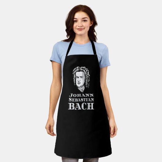 Johann Sebastian Bach Portrait Schort (Gedragen)