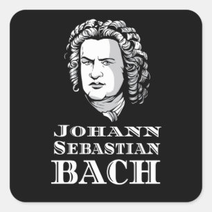 Johann Sebastian Bach Portrait Vierkante Sticker
