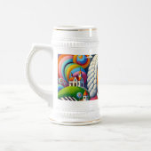 Johann Sebastian Bach: portret in een modern schil Bierpul (Links)