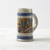 Johann Sebastian Bach: portret in een modern schil Bierpul (Voorkant rechts)