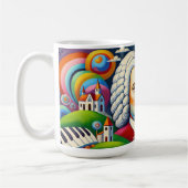 Johann Sebastian Bach: portret in een modern schil Koffiemok (Links)