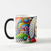 Johann Sebastian Bach: portret in een modern schil Magische Mok (Links)