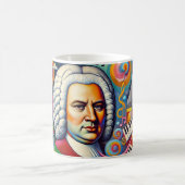 Johann Sebastian Bach: portret in een modern schil Magische Mok (Center)