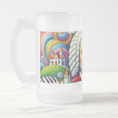 Johann Sebastian Bach: portret in een modern schil Matglas Bierpul (Links)