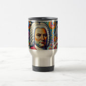 Johann Sebastian Bach: portret in een modern schil Reisbeker (Center)