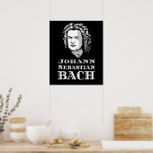 Johann Sebastian Bach Portret Poster (Keuken)