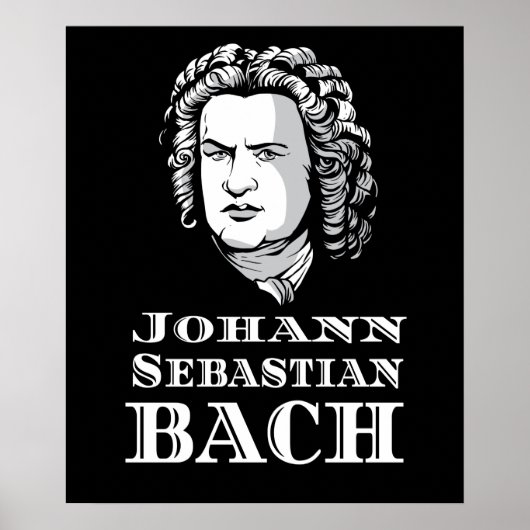 Johann Sebastian Bach Portret Poster (Voorkant)