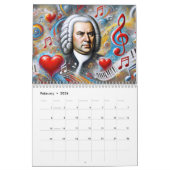 Johann Sebastian Bach Portretten: Kunstwerken 2026 Kalender (Feb 2026)